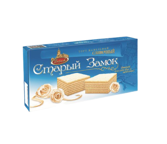 Торт вафельный "Старый замок" Сливочный 210гр*10шт.