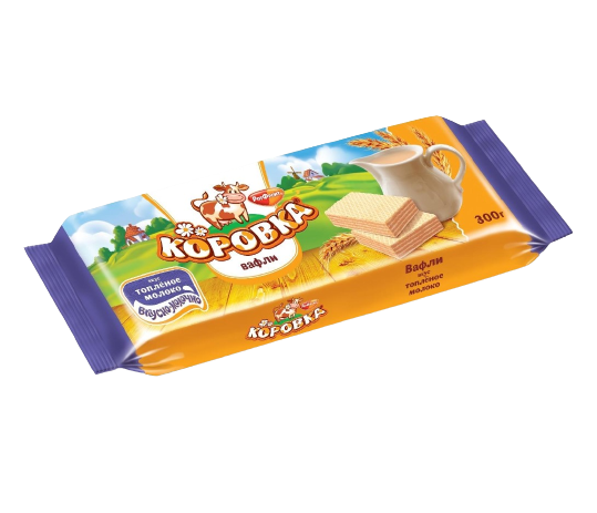 Вафли «Коровка» вкус топленое молоко, РотФронт 300гр*11шт.