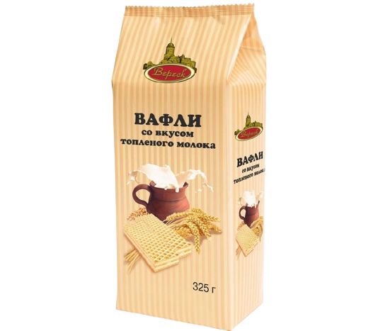 Вафли «Вереск» со вкусом топленого молока, 325гр*12шт.