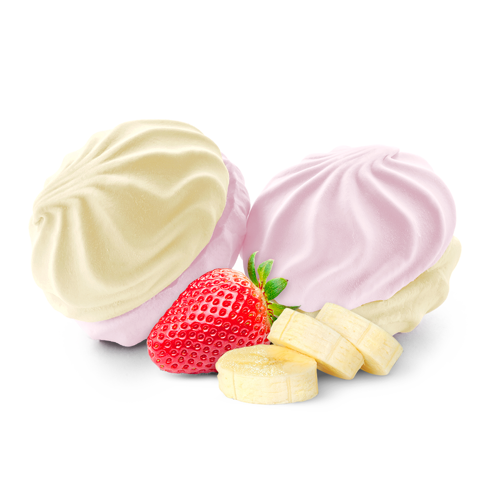 Зефир "Нева" с ароматами клубники и банана, 3,5кг/7,7Lb