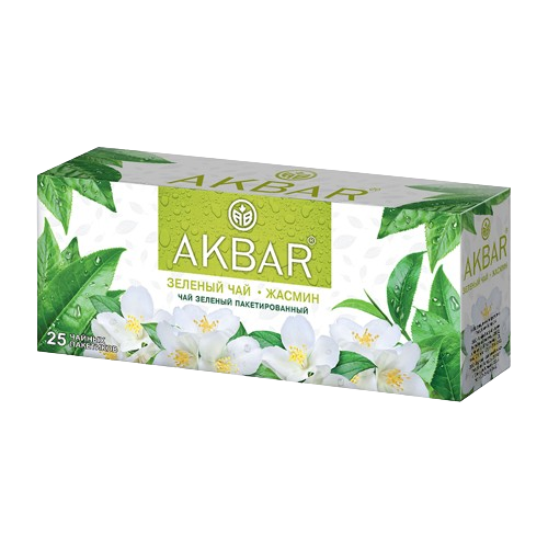 «Akbar» Jasmine Green Tea Чай зеленый пакетированный 25п*12шт