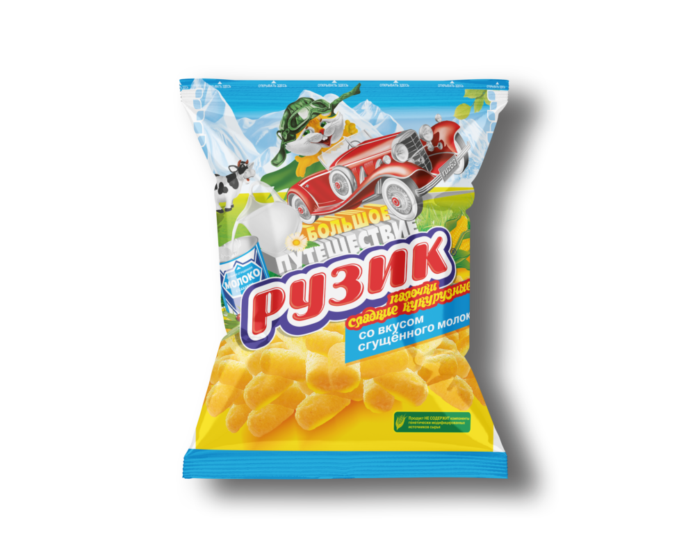«Рузик» Сладкие кукурузные палочки со вкусом сгущенного молока 90г*20шт