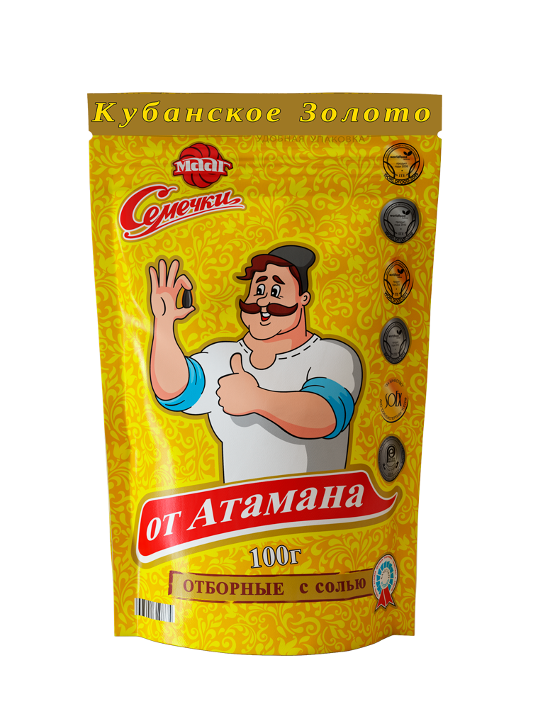 Семечки от Атамана отборные с солью 250г*16шт
