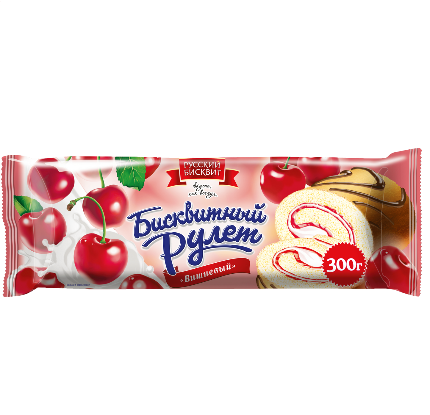 «Русский бисквит» Рулет вишнёвый 300г*10шт