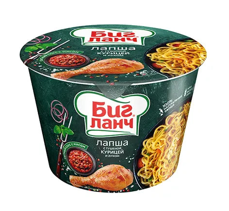 Купить лапша биг ланч с тушеной курицей и луком 90г 24