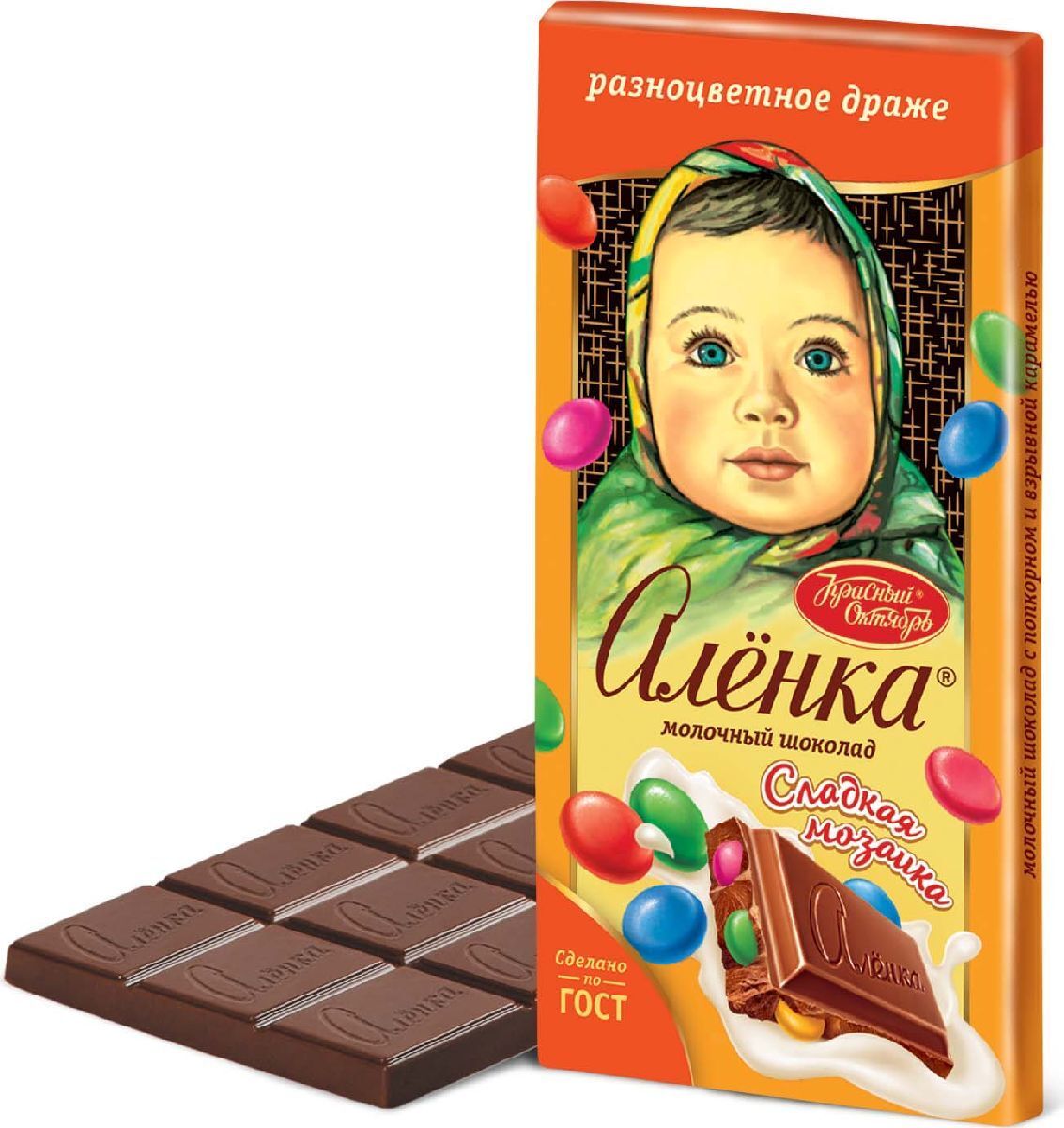 «Алёнка» шоколад молочный с веселинками 87гр*10шт.