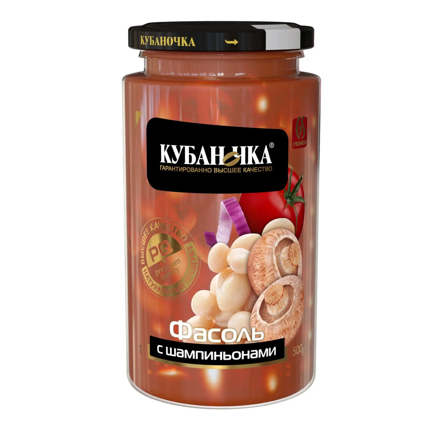 *Kубаночка*Фасоль с шампиньонами 500г.12шт.