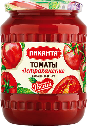 "Пиканта" Томаты Астраханские в собственном соку, 690г/6шт.