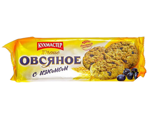 «Кухмастер» Печенье Овсяное с изюмом 270г*12шт