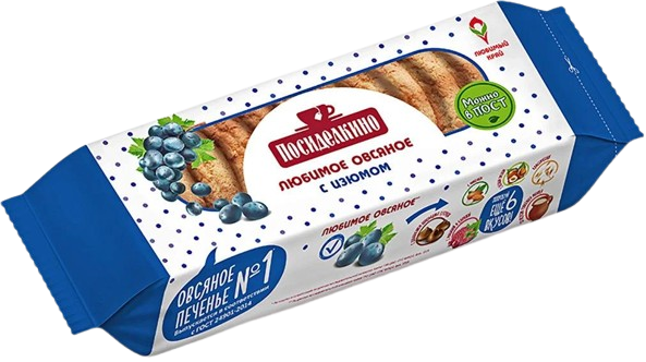 3.5 Cookies ~ Посиделкино овсяное с изюмом 320гр*15шт