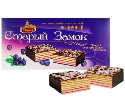 *Вереск* Торт вафельный Старый замок Черничный 250гр*10шт