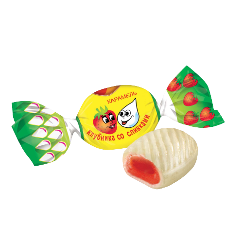 «РотФронт» Карамель Клубника со сливками 250г*10шт