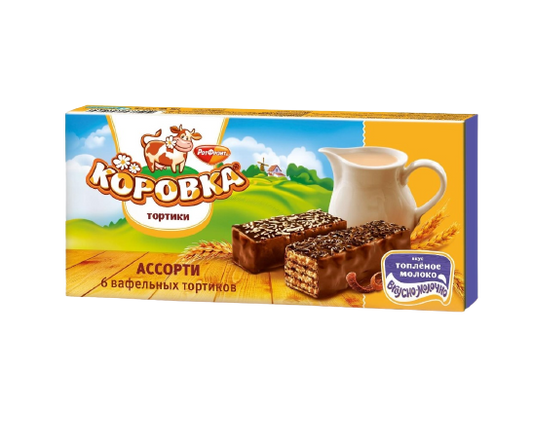 Торт вафельный "Коровка" 250гр*6шт.