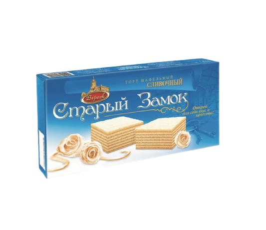 Торт вафельный "Старый замок" Сливочный 210гр*10шт.