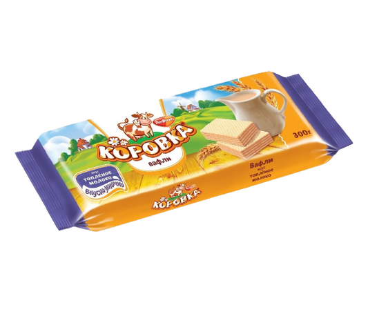 Вафли «Коровка» вкус топленое молоко, РотФронт 300гр*11шт.