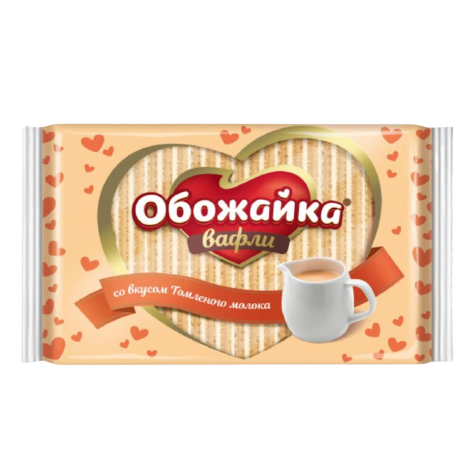 Вафли "Обожайка" со вкусом томленого молока, 225гр*20шт.