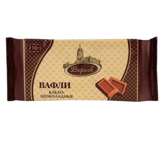 Вафли «Вереск» какао-шоколадные, 210гр*25шт.