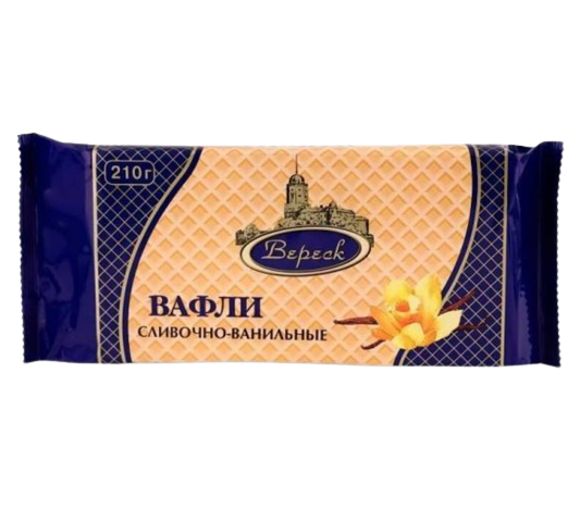 Вафли «Вереск» сливочно-ванильные, 210гр*25шт.
