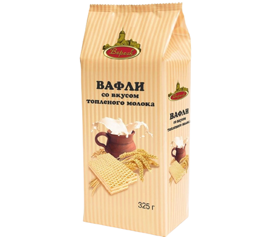 Вафли «Вереск» со вкусом топленого молока, 325гр*12шт.