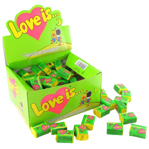 «Love Is» Жевательная резинка Яблоко-Лимон 100шт