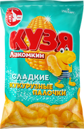 Кукурузные палочки «Кузя Лакомкин» с сахарной пудрой 140гр*12шт.