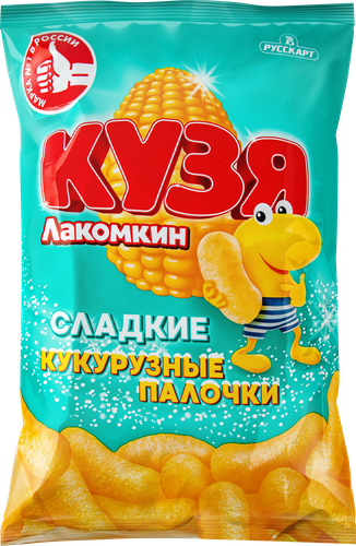 A07. Corn sticks ~ Кузя Лакомкин  с сахарной пудрой 140гр*12шт.