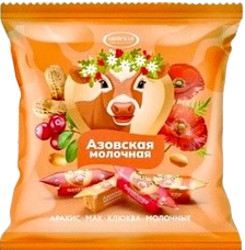 A18. Candy box~ Конфеты Коровка с маком, клюквой и арахисом 300гр*10шт