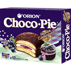 Cht Печенье бисквитное Choco Pie Черная смородина  360гр*8шт
