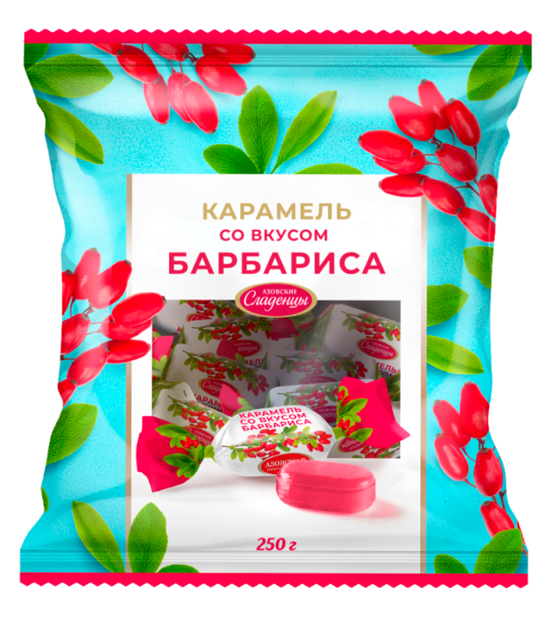 «Азовская» Карамель леденцовая со вкусом барбариса 250г*12шт