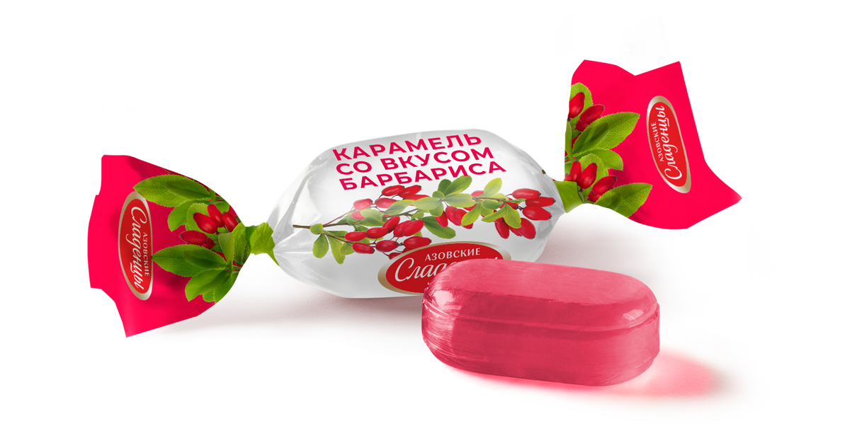 A12. Caramel ~ Карамель леденцовая со вкусом барбариса 250г*12шт