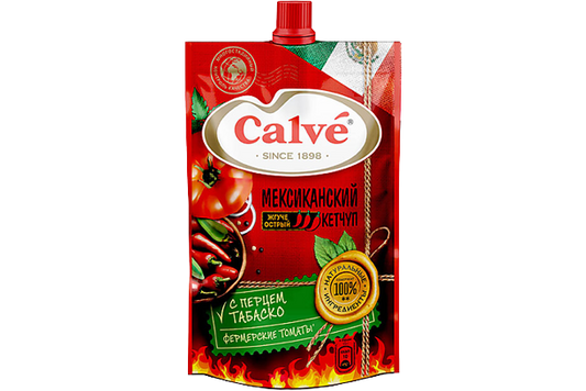 «Calve» Кетчуп Мексиканский с перцем табаско 350г*28шт