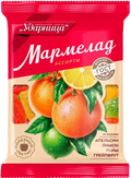 «Ударница» Мармелад Ассорти со вкусами Апельсина, Лимона, Грейпфрута, Лайма 275гр*12шт