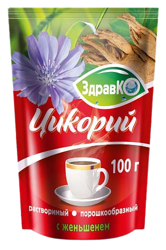 «ЗдравкО» Цикорий растворимый с женьшенем 100г*12шт