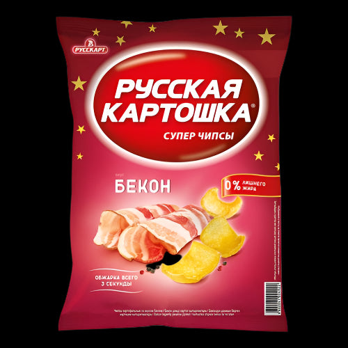 (192)«Русская картошка» Чипсы  Вкус Бекона 150г*9шт