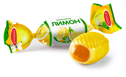 «Азовская» Карамель с фруктовой начинкой со вкусом лимона 250г*12шт