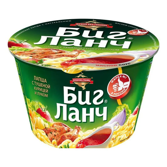 Купить лапша биг ланч с тушеной курицей  90г 24