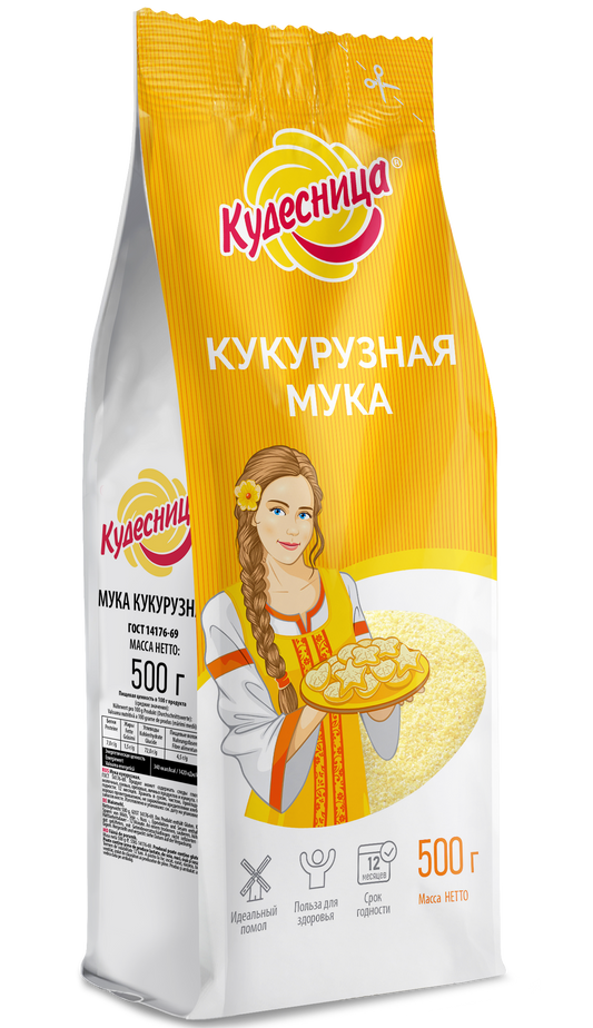 ™«Кудесница»  Мука кукурузная 500гр*10шт