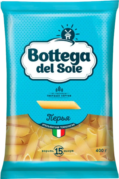 D04. Pasta ~ Макароны Bottega del Sole Перья 400гр*20шт