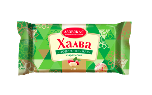 «Азовская» Халва подсолнечная с арахисом 250г*20шт