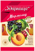«Ударница» Мармелад Ассорти со вкусами Яблока, Персика, Вишни, Чёрной смородины»  275гр*12шт