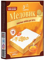 6.4 Cake Layers ~ Корж для торта заварные Медовик 400гр*12шт