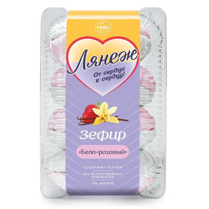 1. Marshmallows ~ Зефир "Лянеж" бело-розовый 420г*9шт