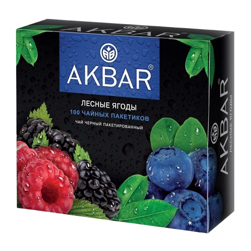«Akbar» Black tea Чай Akbar Лесные Ягоды 100п*6шт