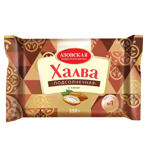 «Азовская» Халва подсолнечная с какао 350г*16шт