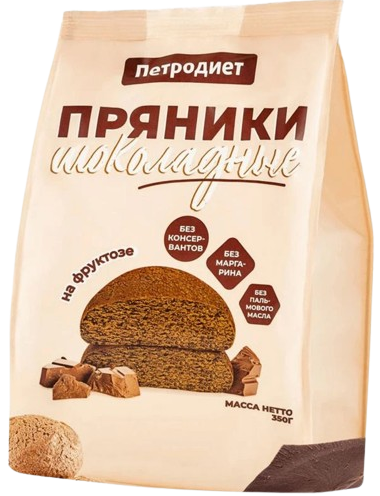 B10. Sugar Free ~ Пряники Шоколадные на Фруктозе 350гр*10шт