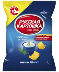 (214)«Русская картошка» Чипсы Сметана и укроп 150г*9шт