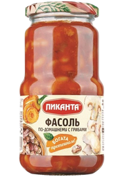 H02. Pickled Vegetables ~ Фасоль по-домашнему с грибами 470*6шт