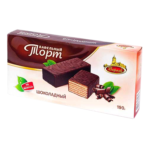 «Вереск» Торт вафельный шоколадный на Фруктозе 190г*10шт