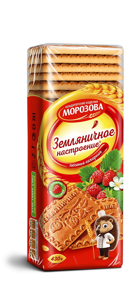 Печенье «Морозова» Земляничное настроение 430г*25шт