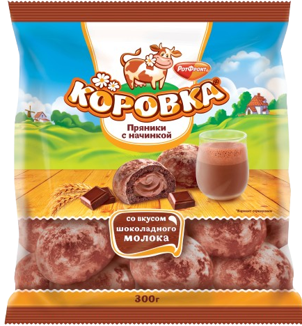3.11 Gingerbread ~ Пряники Коровка Шоколадная начинка 300гр*16шт